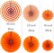 Black Orange Party Hanging Paper Fans Party Ceiling Hangings Halloween Baby Shower Birthday Wedding Party Decorations, 12pc